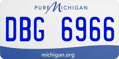 MI license plate DBG6966