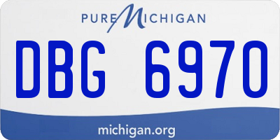 MI license plate DBG6970