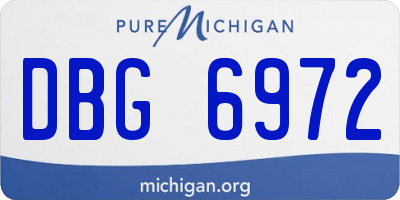 MI license plate DBG6972