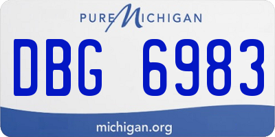 MI license plate DBG6983