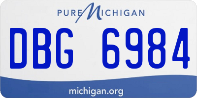 MI license plate DBG6984