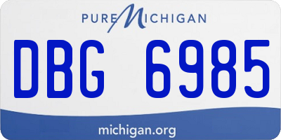 MI license plate DBG6985