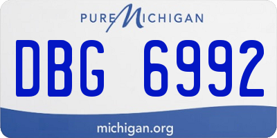 MI license plate DBG6992