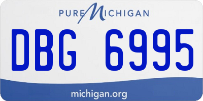 MI license plate DBG6995