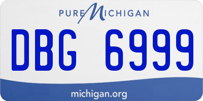 MI license plate DBG6999