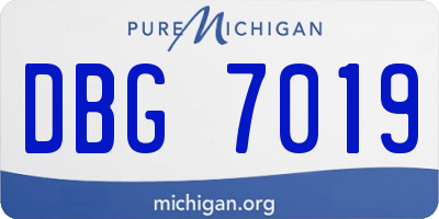 MI license plate DBG7019