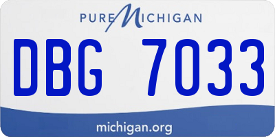 MI license plate DBG7033