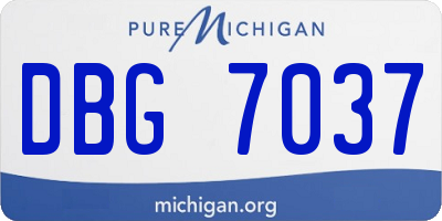 MI license plate DBG7037