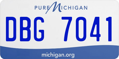 MI license plate DBG7041