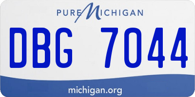 MI license plate DBG7044