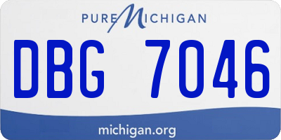 MI license plate DBG7046