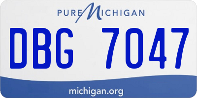 MI license plate DBG7047