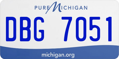 MI license plate DBG7051