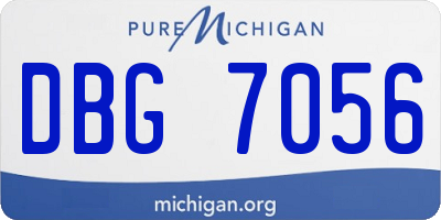 MI license plate DBG7056