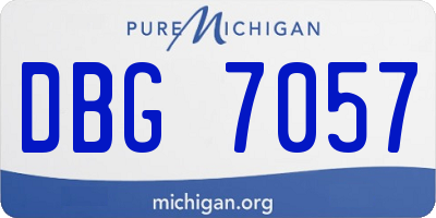 MI license plate DBG7057
