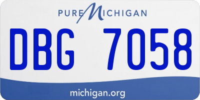 MI license plate DBG7058