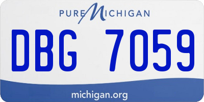 MI license plate DBG7059