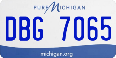 MI license plate DBG7065