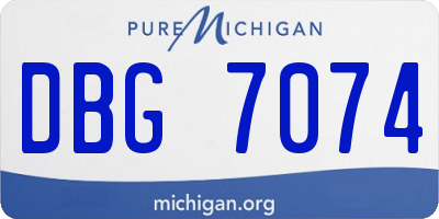 MI license plate DBG7074