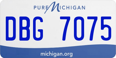 MI license plate DBG7075