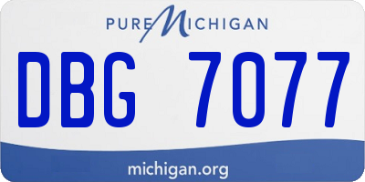 MI license plate DBG7077