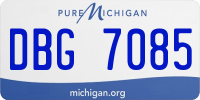 MI license plate DBG7085