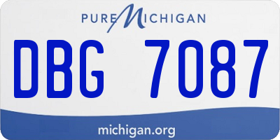 MI license plate DBG7087