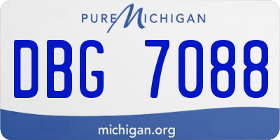 MI license plate DBG7088