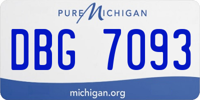 MI license plate DBG7093