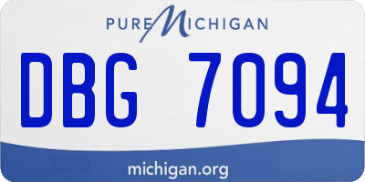 MI license plate DBG7094