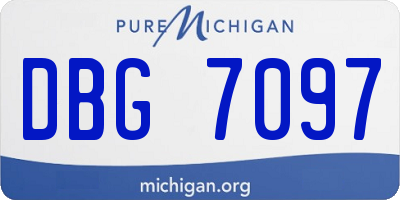 MI license plate DBG7097