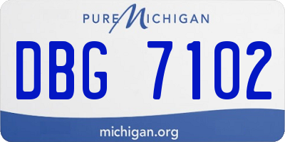 MI license plate DBG7102