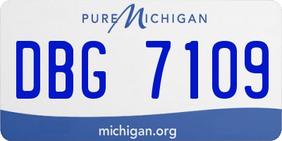 MI license plate DBG7109