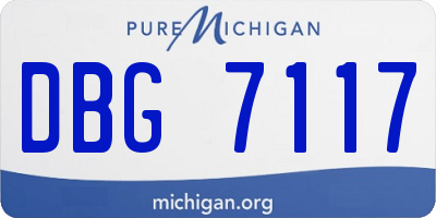 MI license plate DBG7117