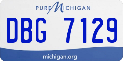 MI license plate DBG7129