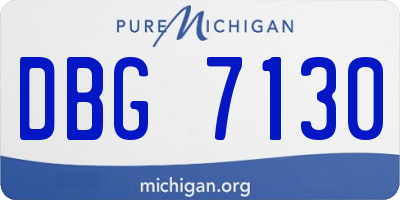 MI license plate DBG7130