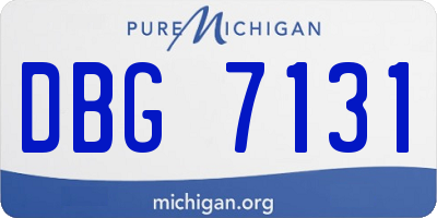 MI license plate DBG7131