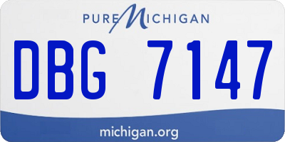 MI license plate DBG7147