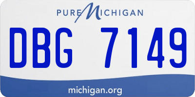 MI license plate DBG7149
