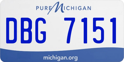 MI license plate DBG7151