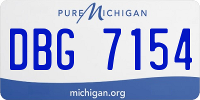 MI license plate DBG7154