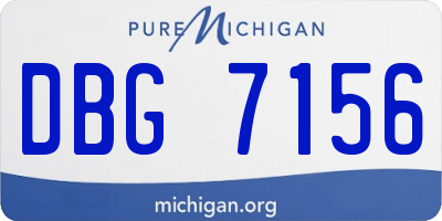 MI license plate DBG7156