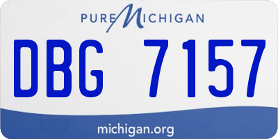 MI license plate DBG7157