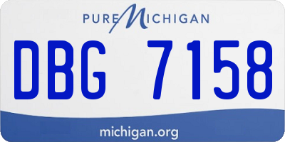 MI license plate DBG7158