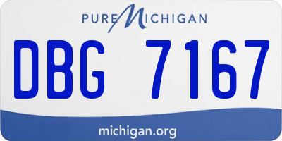 MI license plate DBG7167