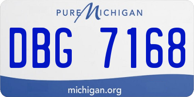 MI license plate DBG7168