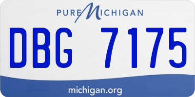 MI license plate DBG7175