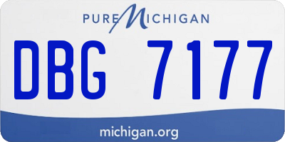 MI license plate DBG7177