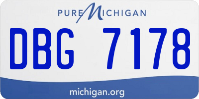 MI license plate DBG7178