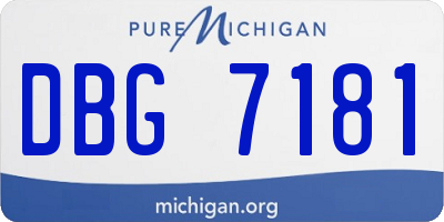 MI license plate DBG7181